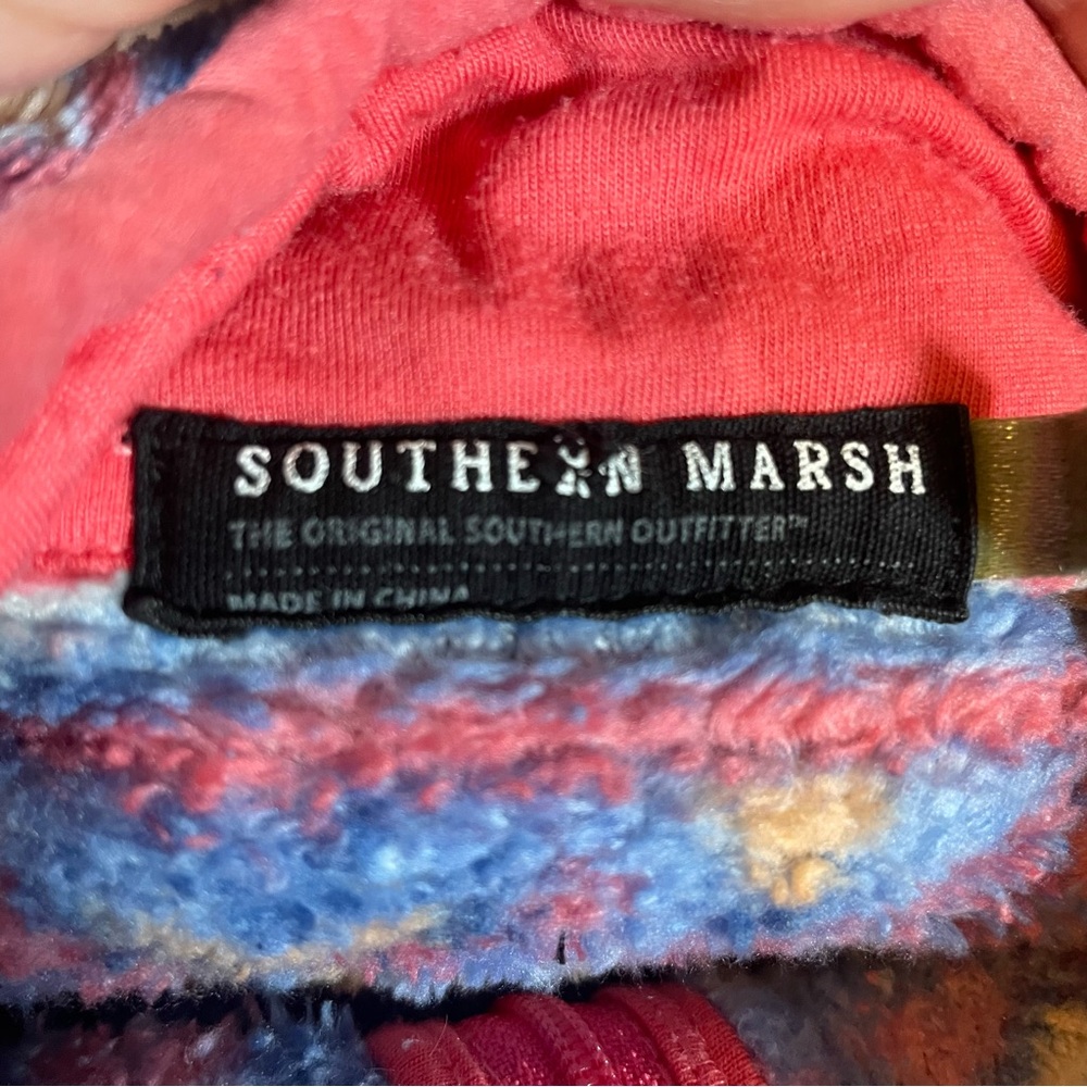 Southern Marsh Dorado Fleece Pullover Women's Size XS Aztec Print 1/4 Zip Retro - Picture 4 of 9
